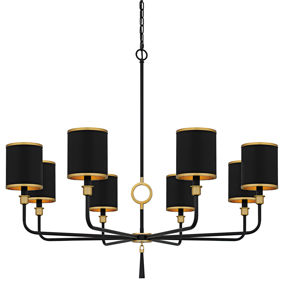 Quoizel LKY5040 Lockery 8 Light 40"W Chandelier - Matte Black