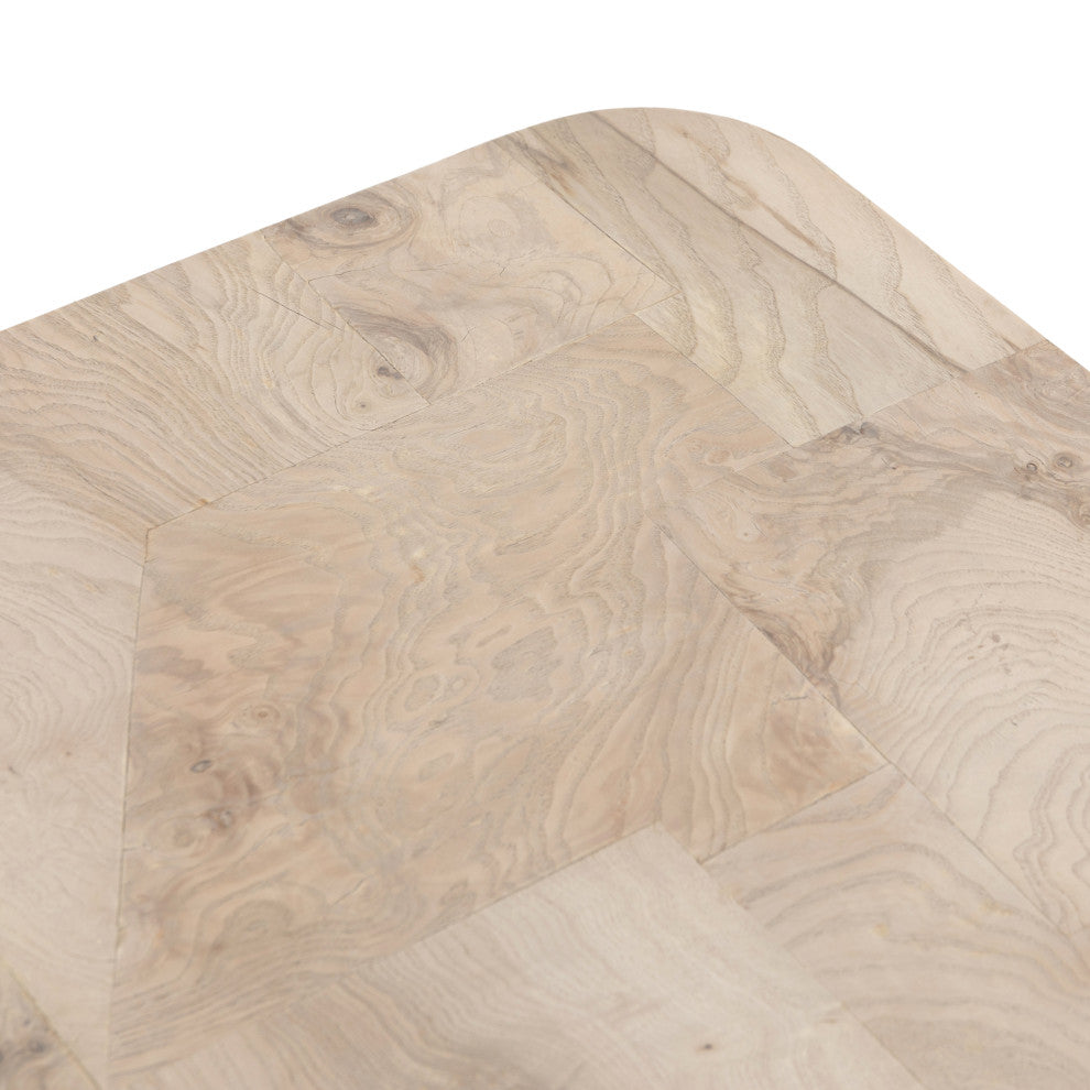 Blanco End Table, Bleached Burl