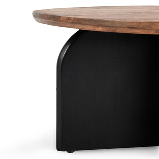 Penelope Mango Wood Two-Tone Coffee Table, Black