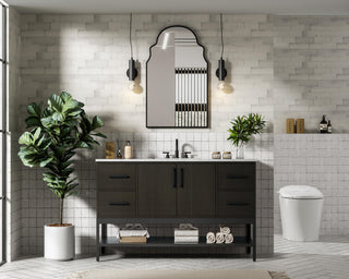 Home Living 54" Single Bathroom Vanity, Mocha Brown