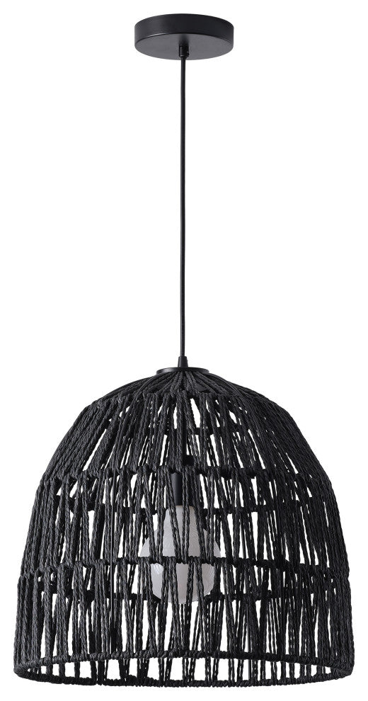 Bohemian Modern Woven Paper Rope/Iron Pendant Light
