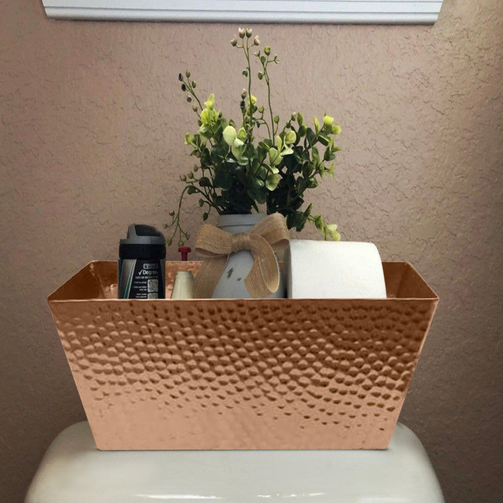 nu steel Copper Hammered Large Bin