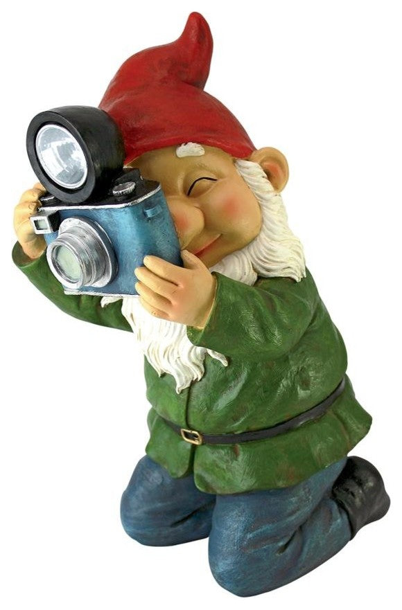 Smile For Me Solar Gnome Statue