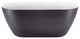 Giving Tree 59 inch Freestanding Acrylic Bathtub Stand Alone Soaking Tub, Grey