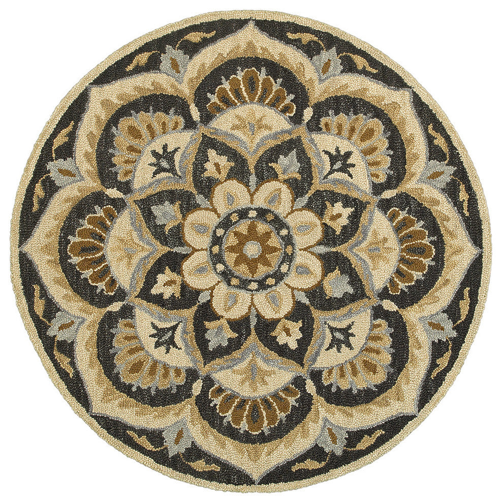 Floret Forever Mandala Area Rug, 6' Round