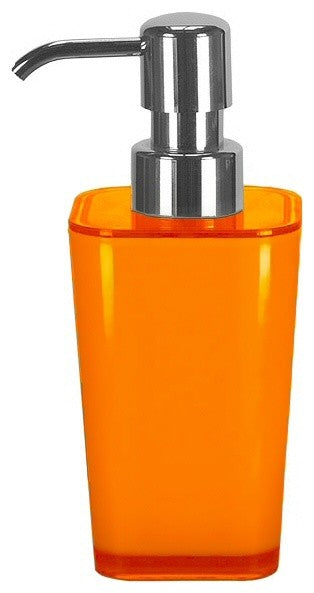 Countertop Bath Accessory, Liquid Soap Dispenser, 10oz, Orange