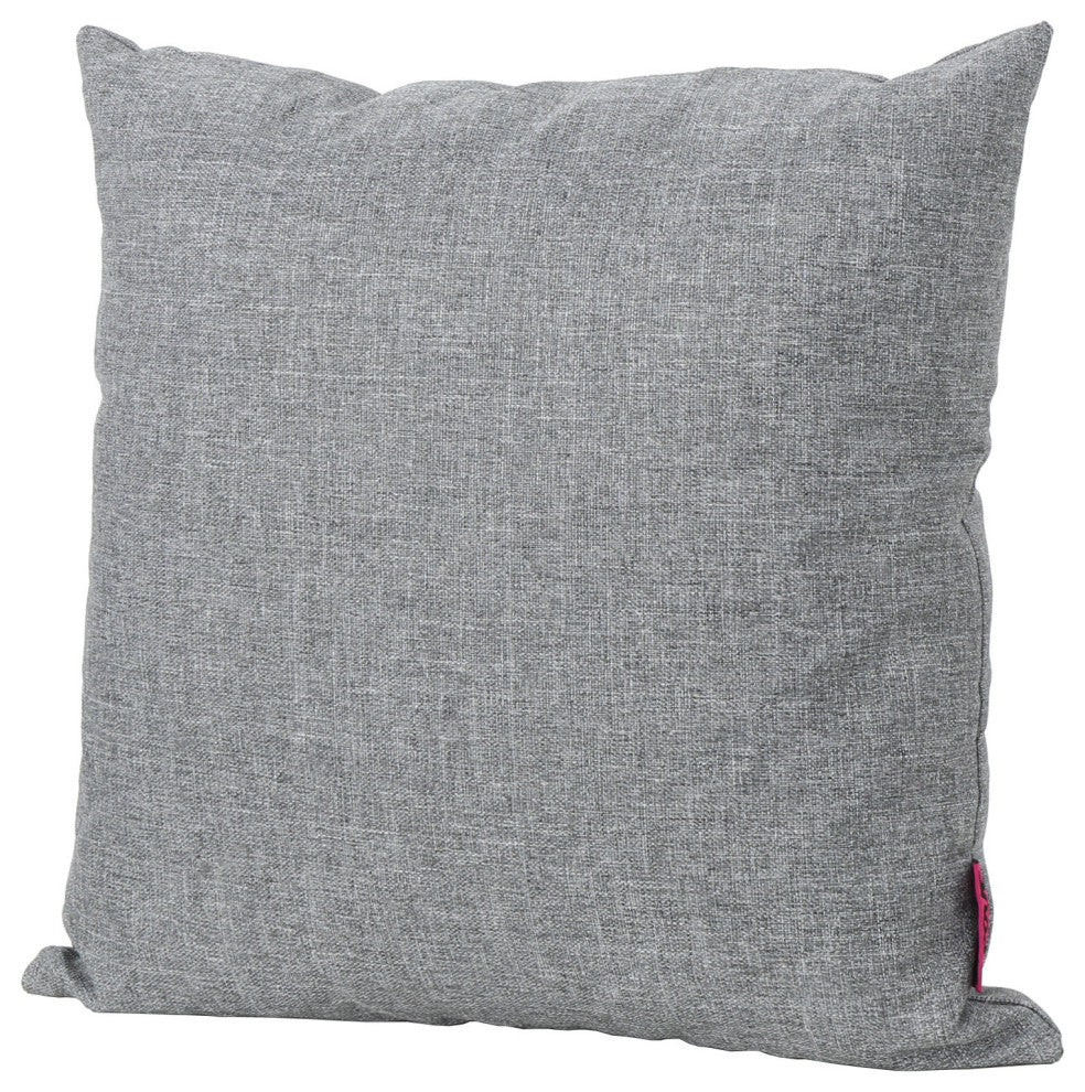 GDF Studio Coronado Outdoor Water Resistant Square Throw Pillow, Gray, Set of 2