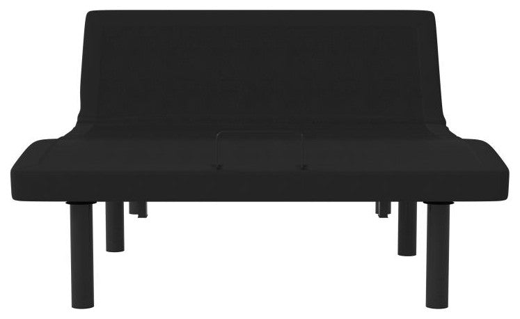 Selene Adjustable Upholstered Bed Base with Wireless Remote, Black, Queen