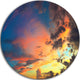 Cloudy Sky At Sunset Panorama, Skyscape Photo Disc Metal Wall Art, 38"
