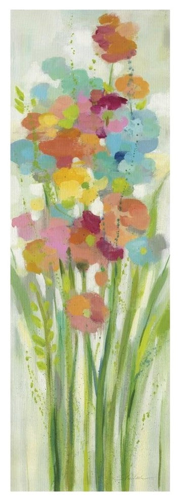 "Long Stem Bouquet II" Digital Paper Print by Silvia Vassileva, 20"x56"