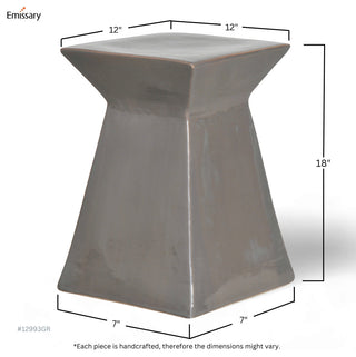 Gray Upright Garden Stool