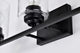 3-Light Matte Black Vanity With Seedy Glass