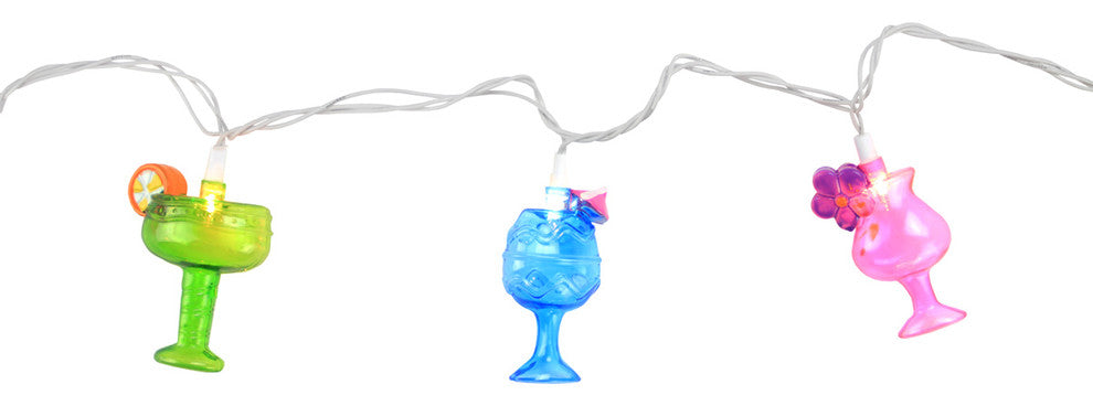 Happy Hour Colorful Cocktails Patio and Garden Novelty Christmas Lights