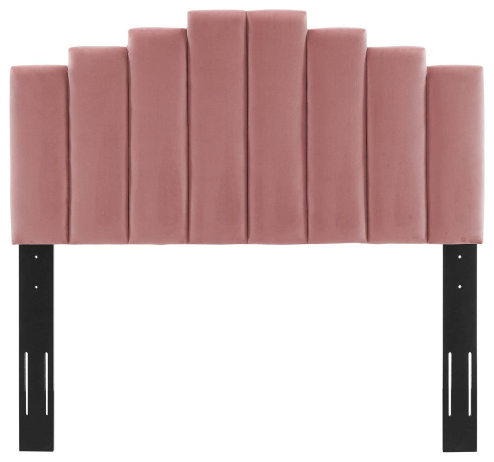 Headboard, Twin Size, Velvet, Pink, Modern Contemporary, Bedroom Master Suite