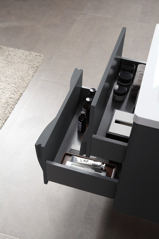 Colmar Wall Mount Vanity, Dark Gray, 24"