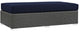 Canvas Navy Sojourn Outdoor Patio Fabric Sunbrella Rectangle Ottoman