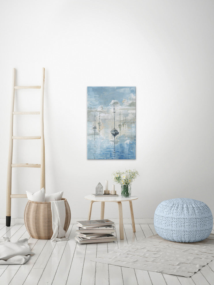 "Calm Clouds" Painting Print on Wrapped Canvas, 40"x60"