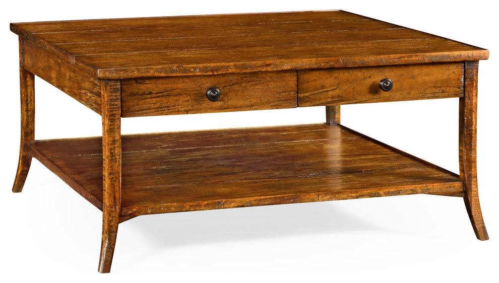 Square Coffee Table, Country Walnut