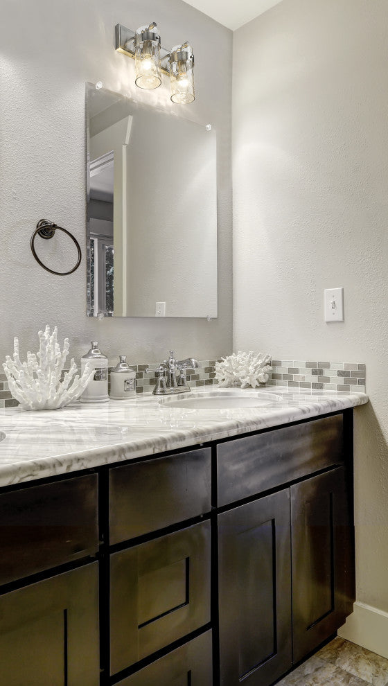 Zlite 3035-2V-BN 2-Light Vanity, Clear