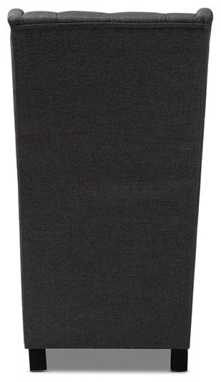 Dorais Transitional Gray Fabric Upholstered Accent Chair