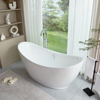 Vanity Art 68" Freestanding Acrylic Bathtub