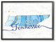 Stupell Industries Tennessee Agate Blue US State Design, 16 x 20