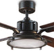 Nautilus 56" 4-Blade Indoor/Outdoor Smart Ceiling Fan, 6 Speed DC Motor