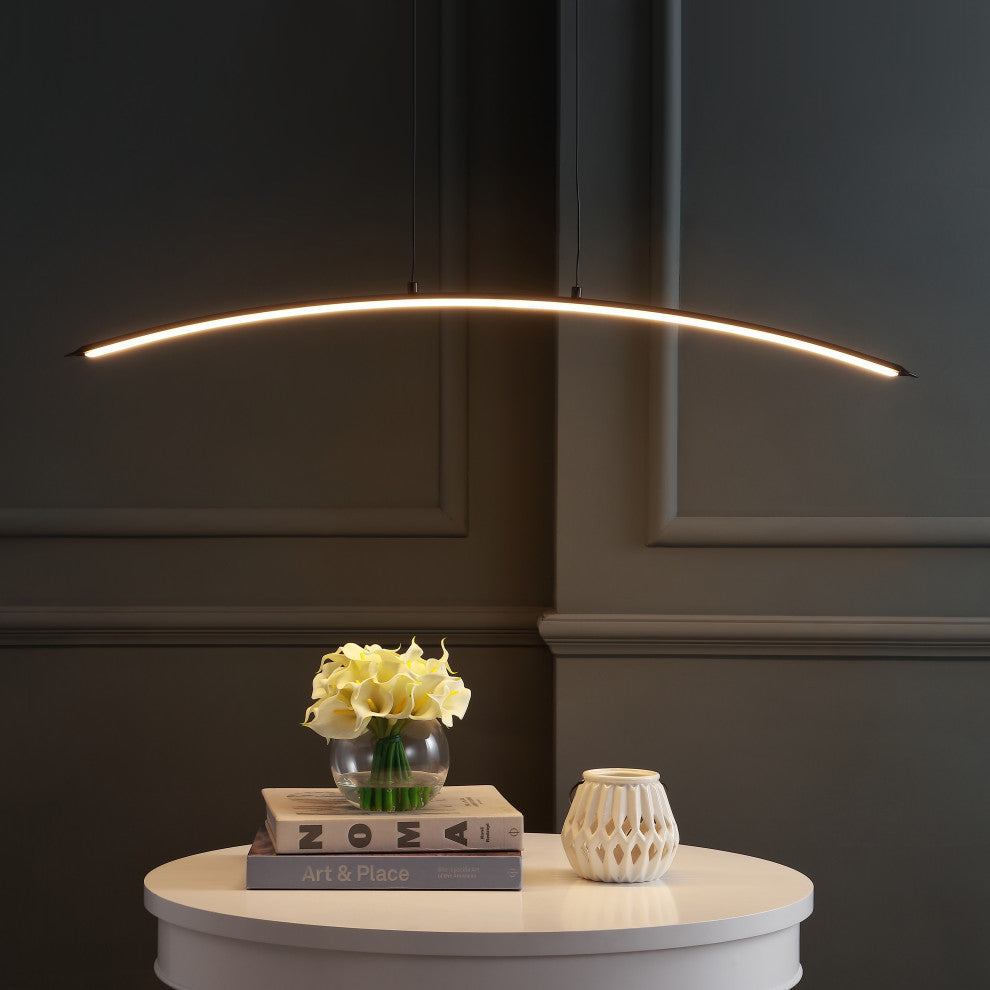 Roxanna 41.5" Dimmable Adjustable Integrated LED Linear Pendant, Black