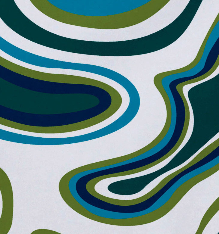 18"x14" Agate, Geometric Print Placemat, Teal, Set of 4