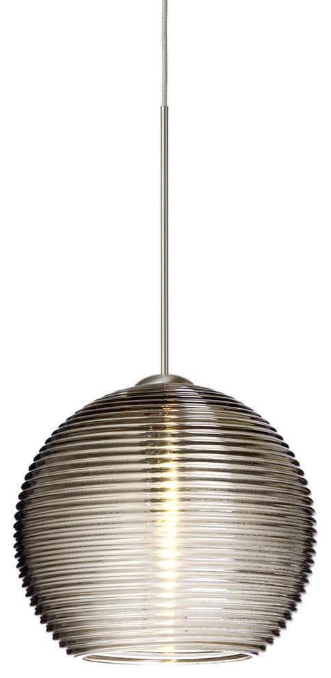 Kristall 1 Light Pendant Lighting, Satin Nickel