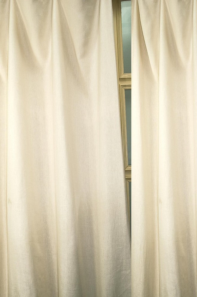 Elizabeth Grommet Top Linen Drape, Igloo, 50"x96"