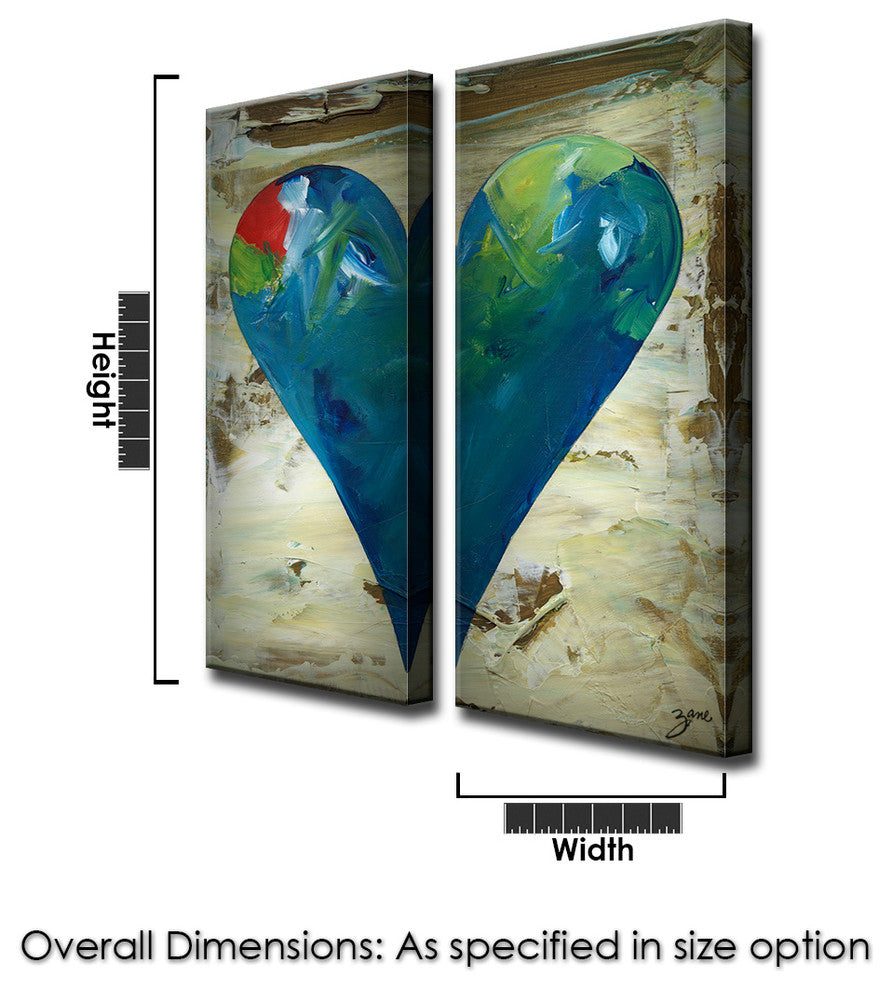 Heartwork "Deborah" 2-Piece Canvas Art Set, 30"x12"