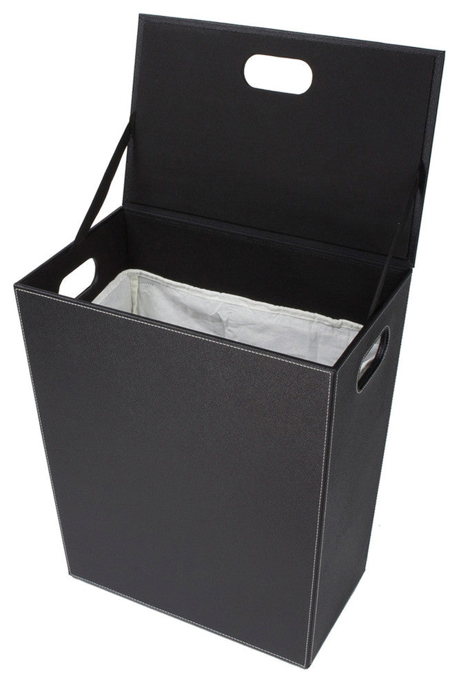 Ecopelle 2463 Laundry Basket/Hamper in Black