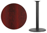 Round Mahogany Table Top XU-RD-36-MAHTB-TR24B-GG