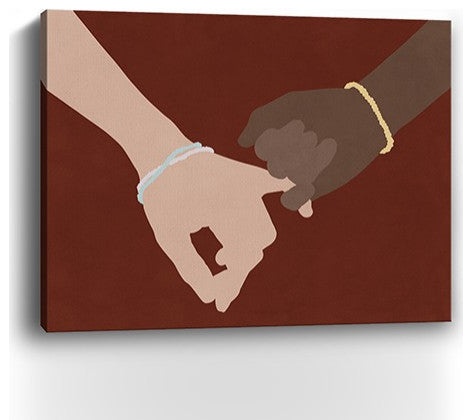 Large Friendship Promise Canvas Wall Art