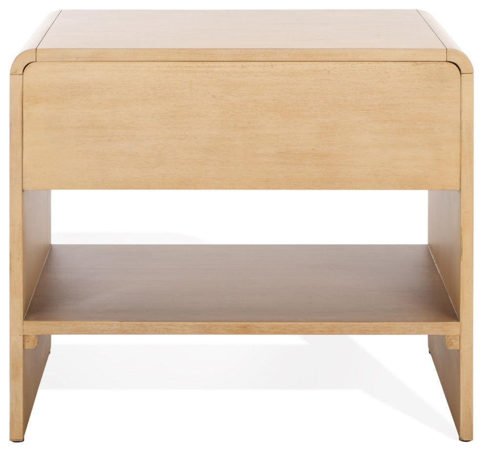 Safavieh Couture HayDriana 1 Drawer Wood Nightstand, Natural