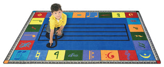 Kid Essentials Rug, Note Worthy, 7'8"x10'9", Elementary