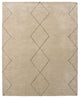 HAND KNOTTED LOOM WOOL ECO - FRIENDLY AREA RUGS - Beige Brown,Geometric