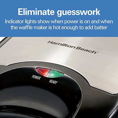 Belgian Mini Waffle Maker with Shade Control, Makes 2 at Once, Create, 4-Slice