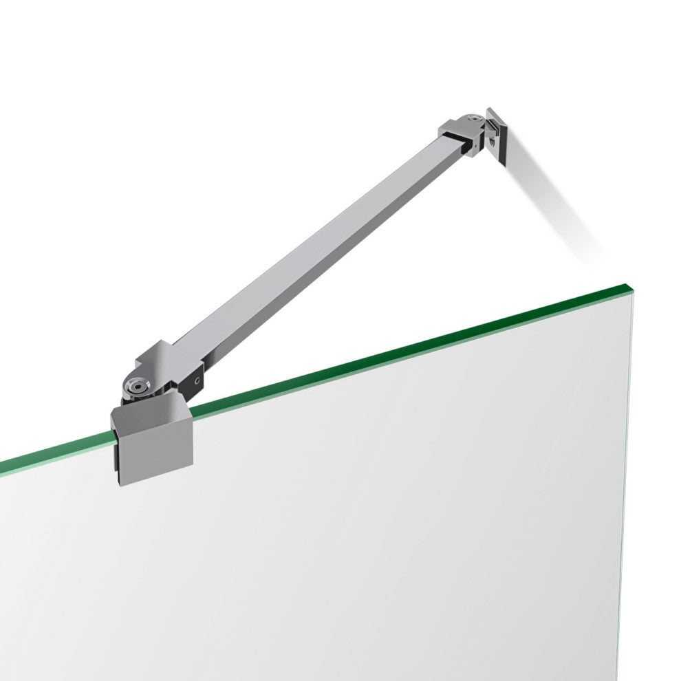 Prism Lux 36x74 3/4 Neo-Angle Shower Enclosure Brushed Nickel, White Base