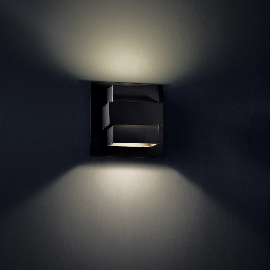 Pandora 7" LED Outdoor Wall-Light 3000K, Black