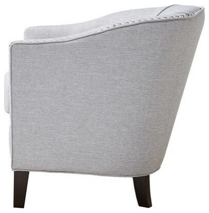 Madison Park Fremont Barrel Arm Chair, Blue, Cream