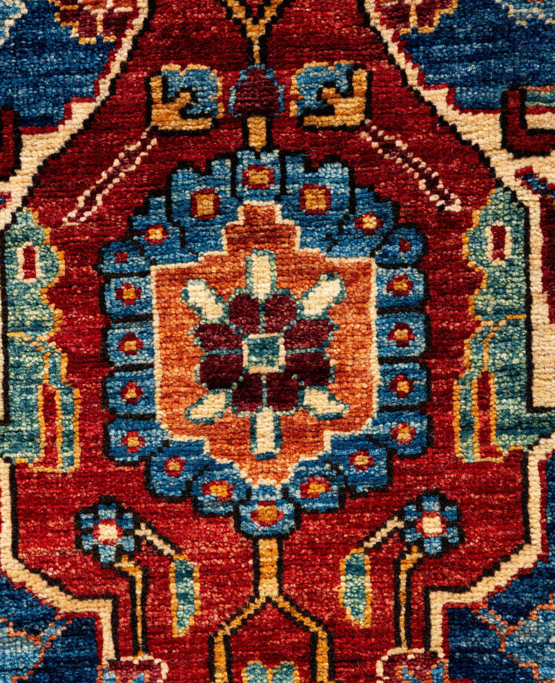 Serapi One-of-a-Kind Hand-Knotted Area Rug Blue, 3'1" x 4'11"
