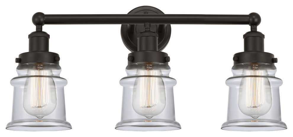Innovations 616-3W-OB-G182S Canton 3 Light Bath Vanity Light, Oil Rubbed Bronze