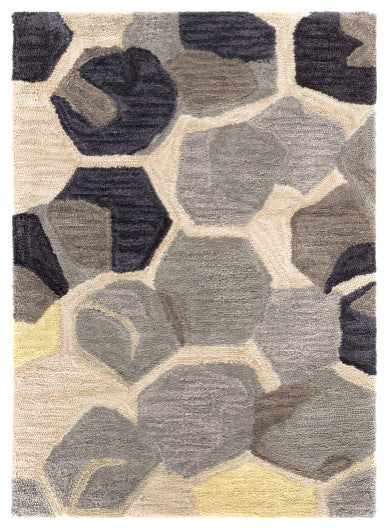 Surya Rivera RVR-1008 2'x8' Rug, Khaki/Brown/Saffron/Taupe/Beige/Charcoal/Black