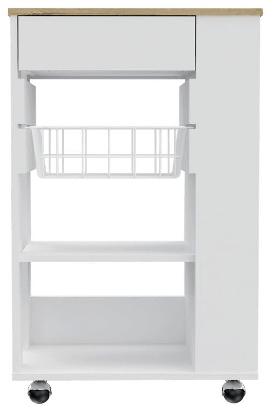 Kitchen Cart Sonex, Kitchen, White / Light Oak