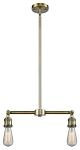 Innovations Bare Bulb 3-Light 8" Island-Light Antique Brass