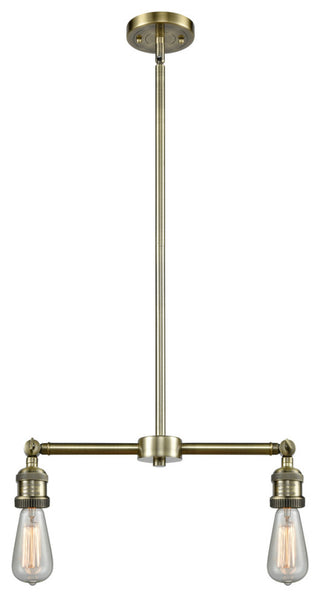 Innovations Bare Bulb 3-Light 8" Island-Light Antique Brass