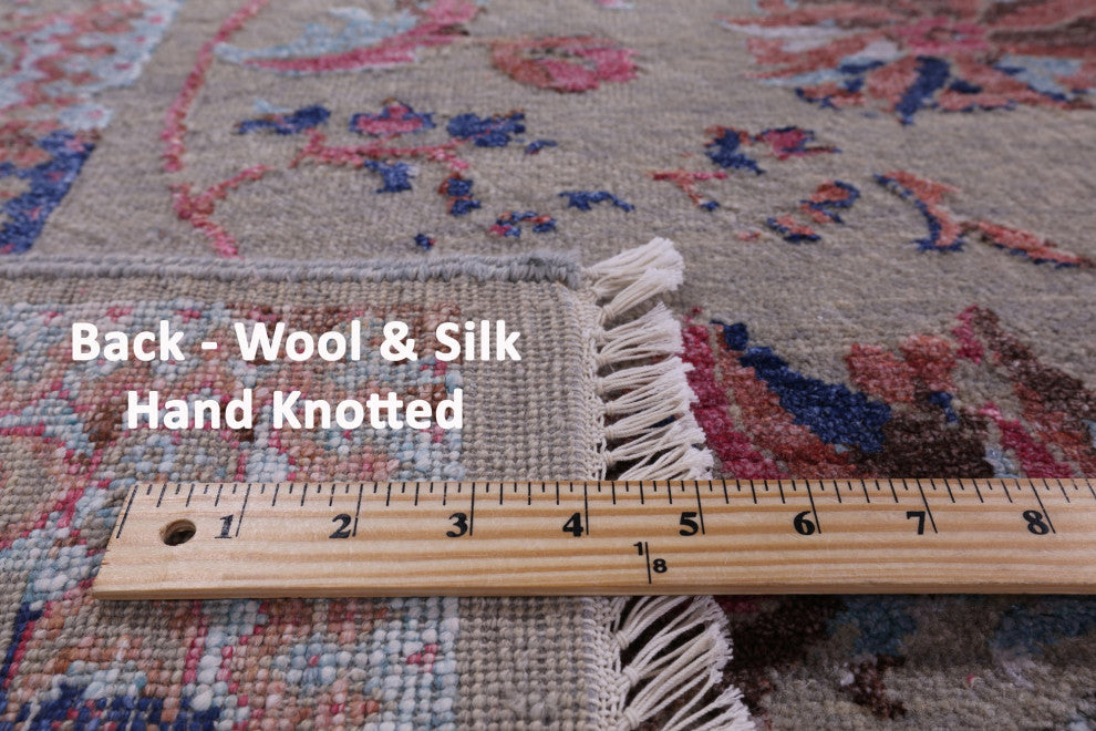 8' 3" X 10' 0" Persian Wool and Silk Hand-Knotted Rug Q6567