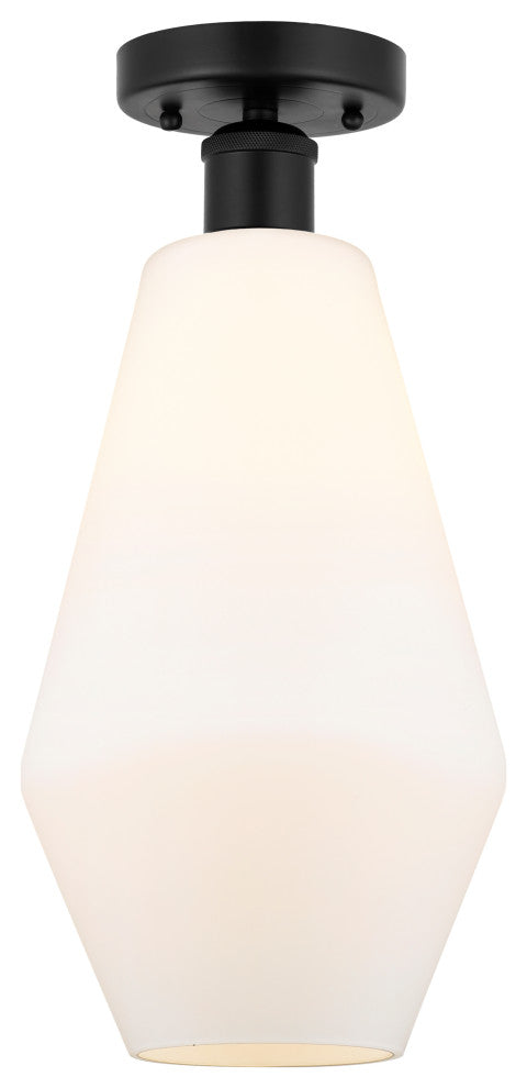 Innovations 616-1F-BK-G651-7 Cindyrella 1 Light Semi-Flush Mount, Matte Black
